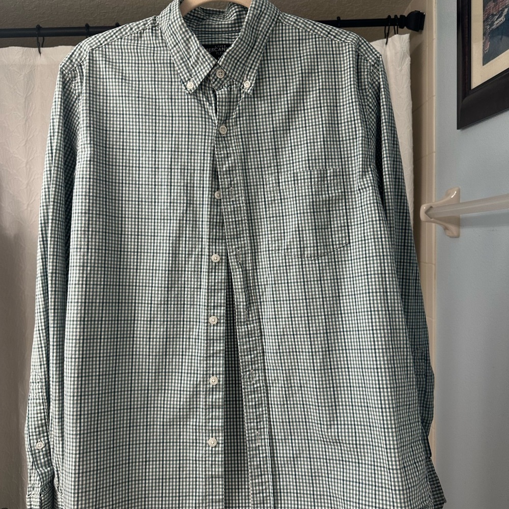 Men's Green Checkered Shirt